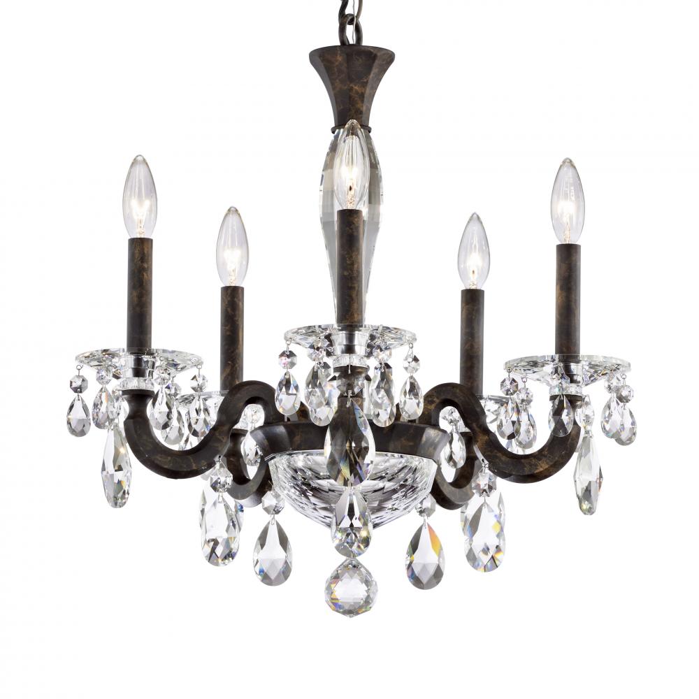 San Marco 5 Light 120V Chandelier in Heirloom Gold with Radiance Crystal