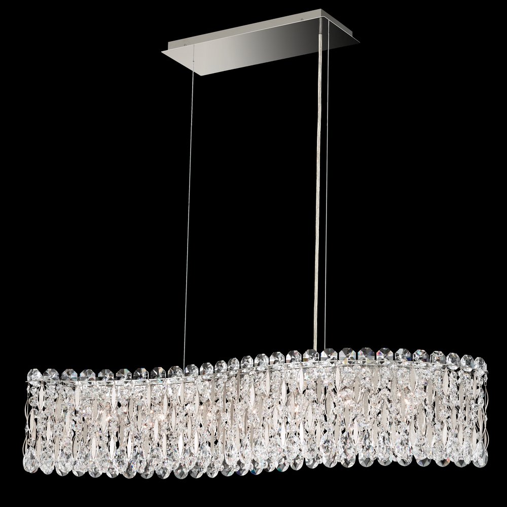Sarella 7 Light 120V Linear Pendant in White with Clear Radiance Crystal