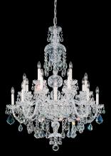 Schonbek 1870 6860-40H - Olde World 25 Light 120V Chandelier in Polished Silver with Heritage Handcut Crystal