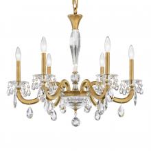 Schonbek 1870 S8606N-22R - San Marco 6 Light 120V Chandelier in Heirloom Gold with Radiance Crystal