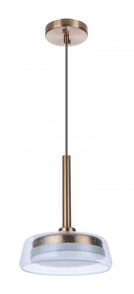 Centric 10&#34; LED Pendant in Satin Brass