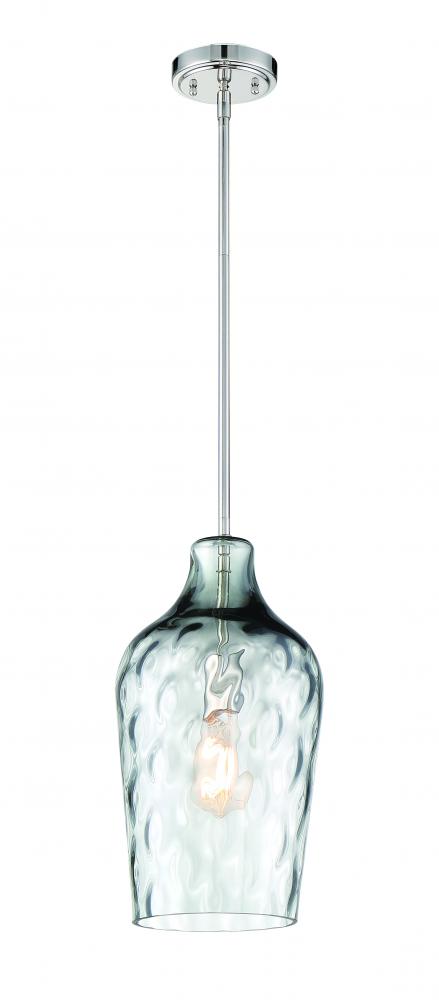 9&#34; 1 Light Mini Pendant in Brushed Polished Nickel