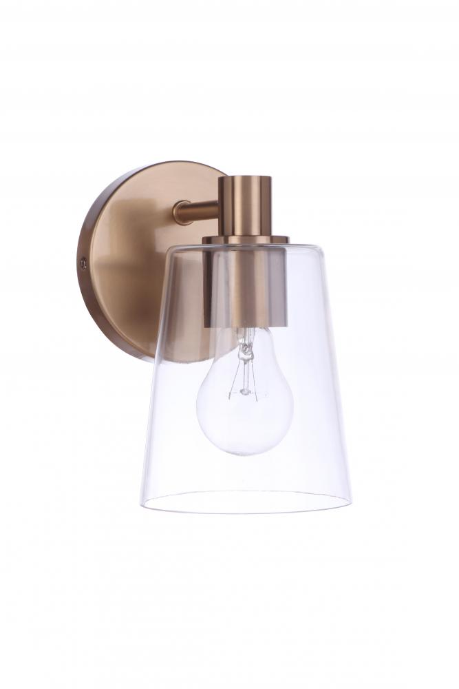 Emilio 1 Light Wall Sconce in Satin Brass