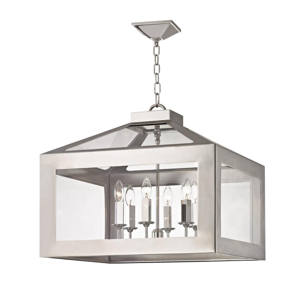 Brian Patrick Flynn Hurley 6 Light Polished Nickel Chandelier