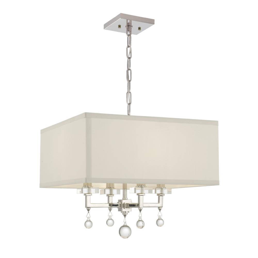 Paxton 4 Light Polished Nickel Chandelier