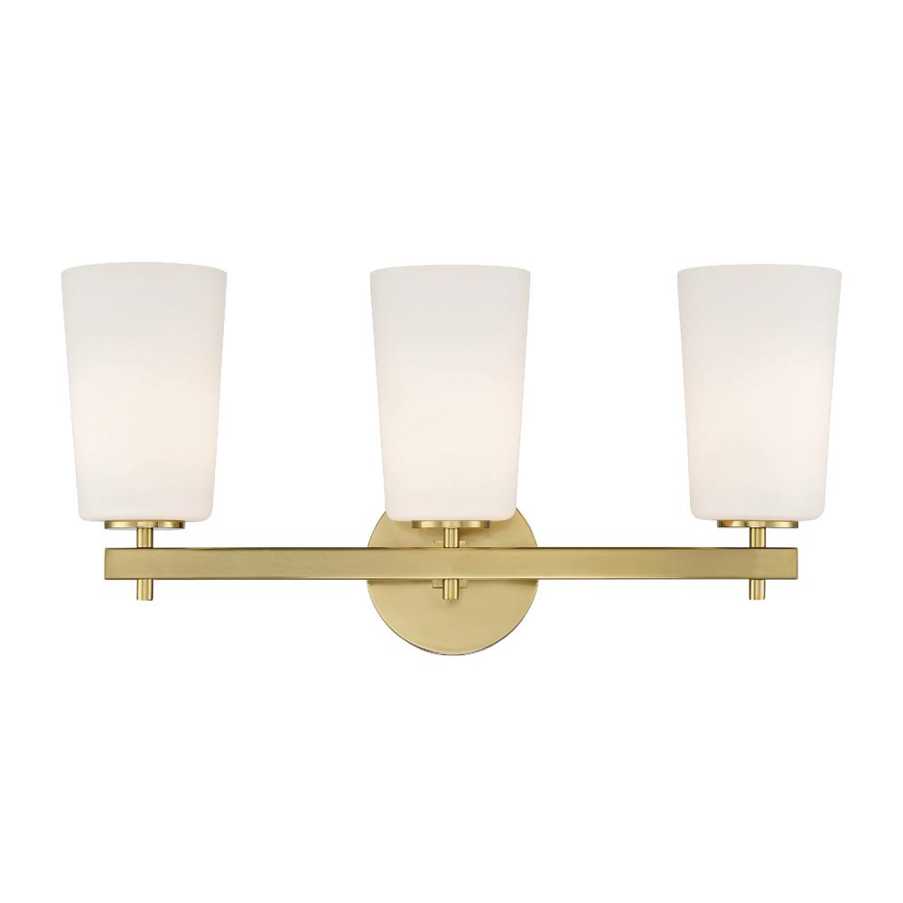 Colton 3 Light Aged Brass Bathroom Vanity