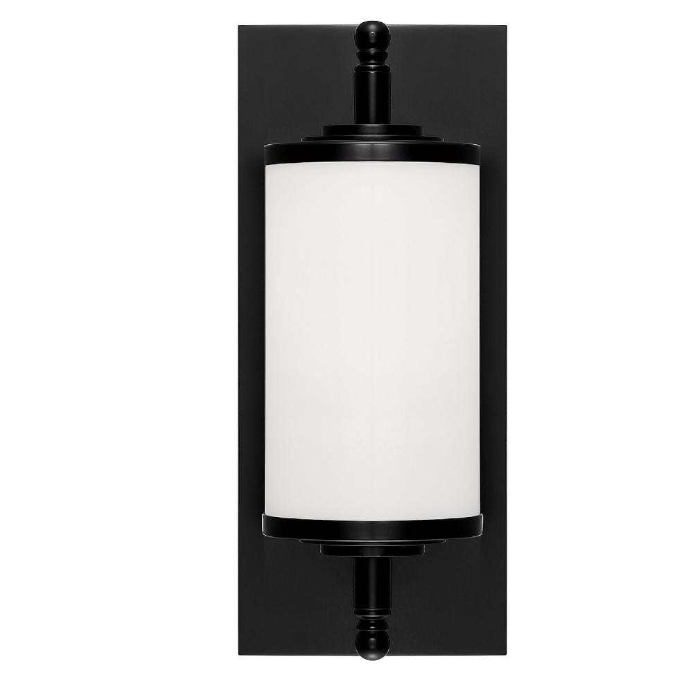 Foster 1 Light Matte Black Bathroom Vanity