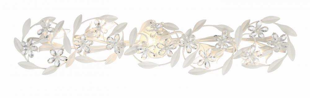 Marselle 5 Light Matte White Sconce