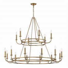 Crystorama BAI-A2109-AG - Bailey 18 Light Aged Brass Chandelier