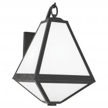 Crystorama GLA-9722-OP-BC - Brian Patrick Flynn Glacier 2 Light Black Charcoal Outdoor Sconce