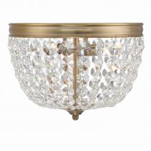 Crystorama NOL-312-VG-CL-MWP - Nola 2 Light Vibrant Gold Flush Mount