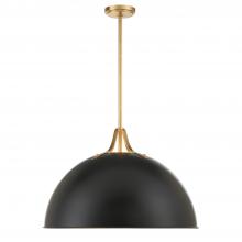 Crystorama SOT-18017-MK-GA - Soto 3 Light Matte Black + Antique Gold Chandelier