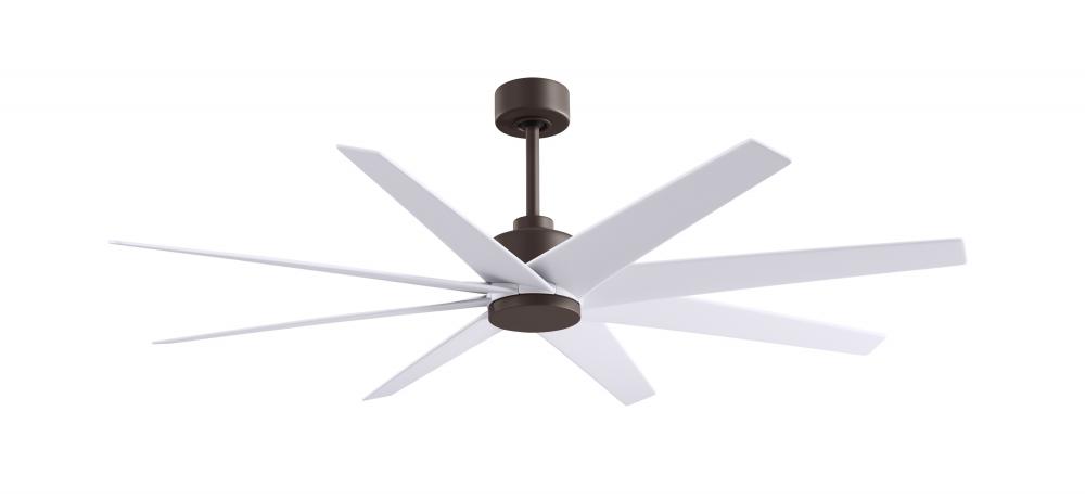 Ariella 8-blade ceiling fan in Textured Bronze and Matte White blades