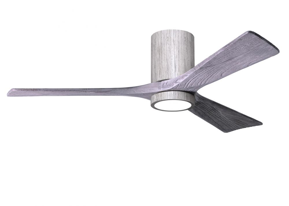 Irene-3HLK three-blade flush mount paddle fan in Barn Wood finish with 52” solid barn wood tone