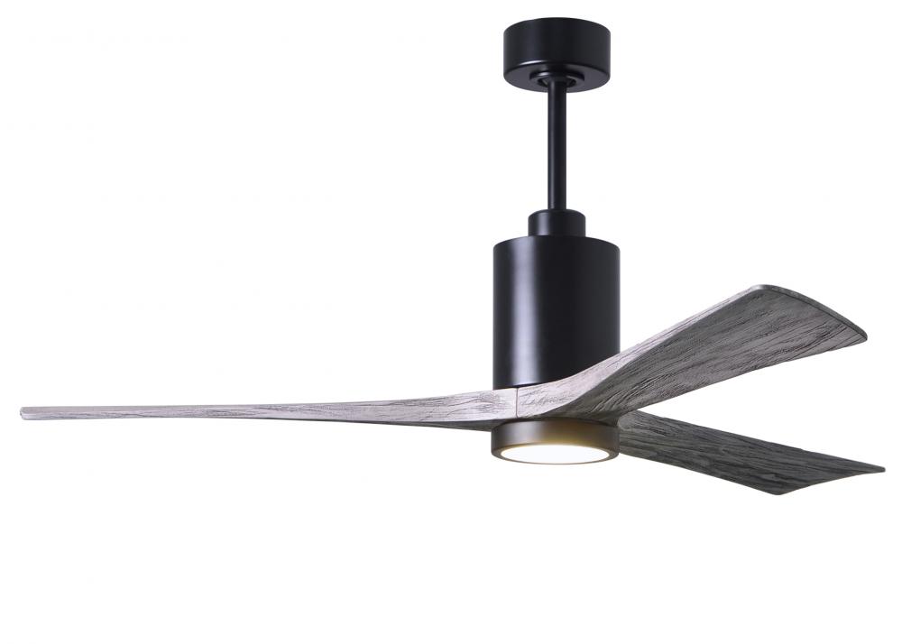 Patricia-3 three-blade ceiling fan in Matte Black finish with 60” solid barn wood tone blades an