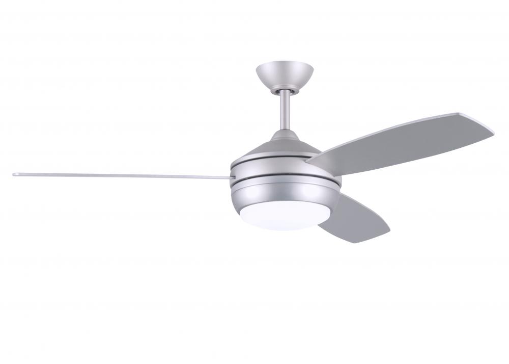 T-24 52&#34; Ceiling Fan in Brushed Nickel and reversible Matte White/Brushed Nickel Blades