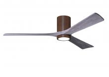 Matthews Fan Company IR3HLK-WN-BW-60 - Irene-3HLK three-blade flush mount paddle fan in Walnut finish with 60” solid barn wood tone bla