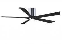 Matthews Fan Company IR5HLK-CR-BK-60 - IR5HLK five-blade flush mount paddle fan in Polished Chrome finish with 60” solid matte black wo