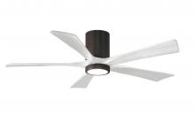 Matthews Fan Company IR5HLK-TB-MWH-52 - IR5HLK five-blade flush mount paddle fan in Textured Bronze finish with 52” solid matte white wo