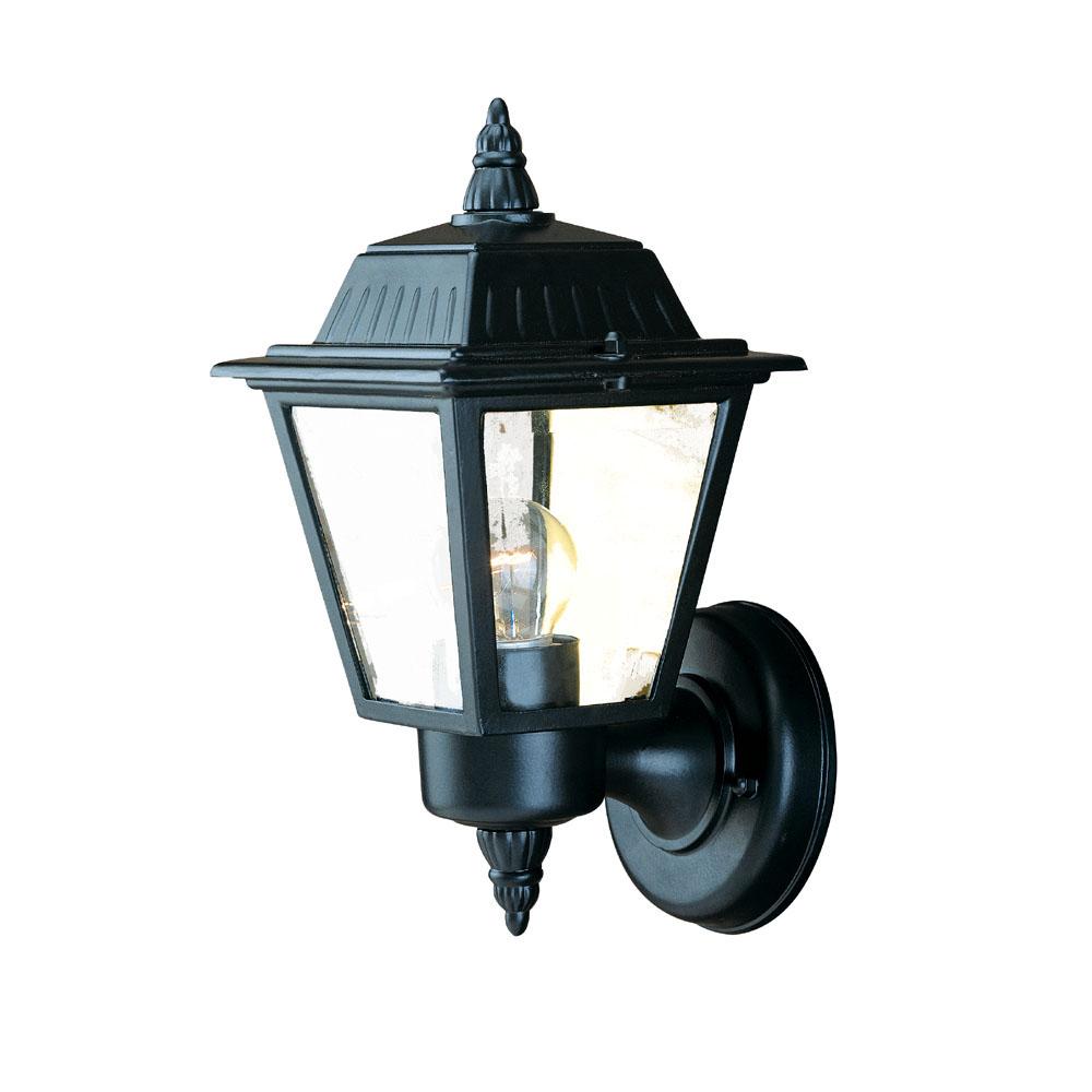 Builder&#39;s Choice Collection Wall-Mount 1-Light Outdoor Matte Black Light Fixture