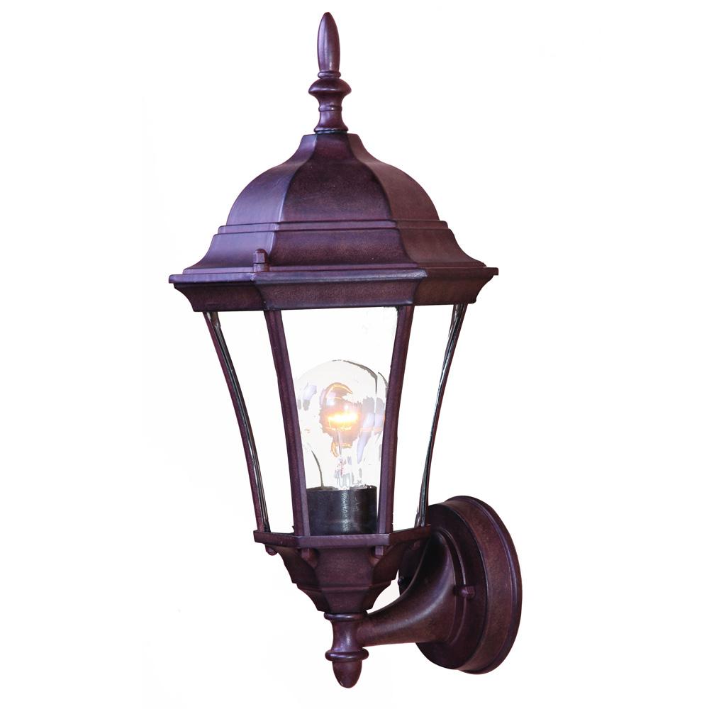 Bryn Mawr Collection Wall-Mount 1-Light Outdoor Burled Walnut Light Fixture