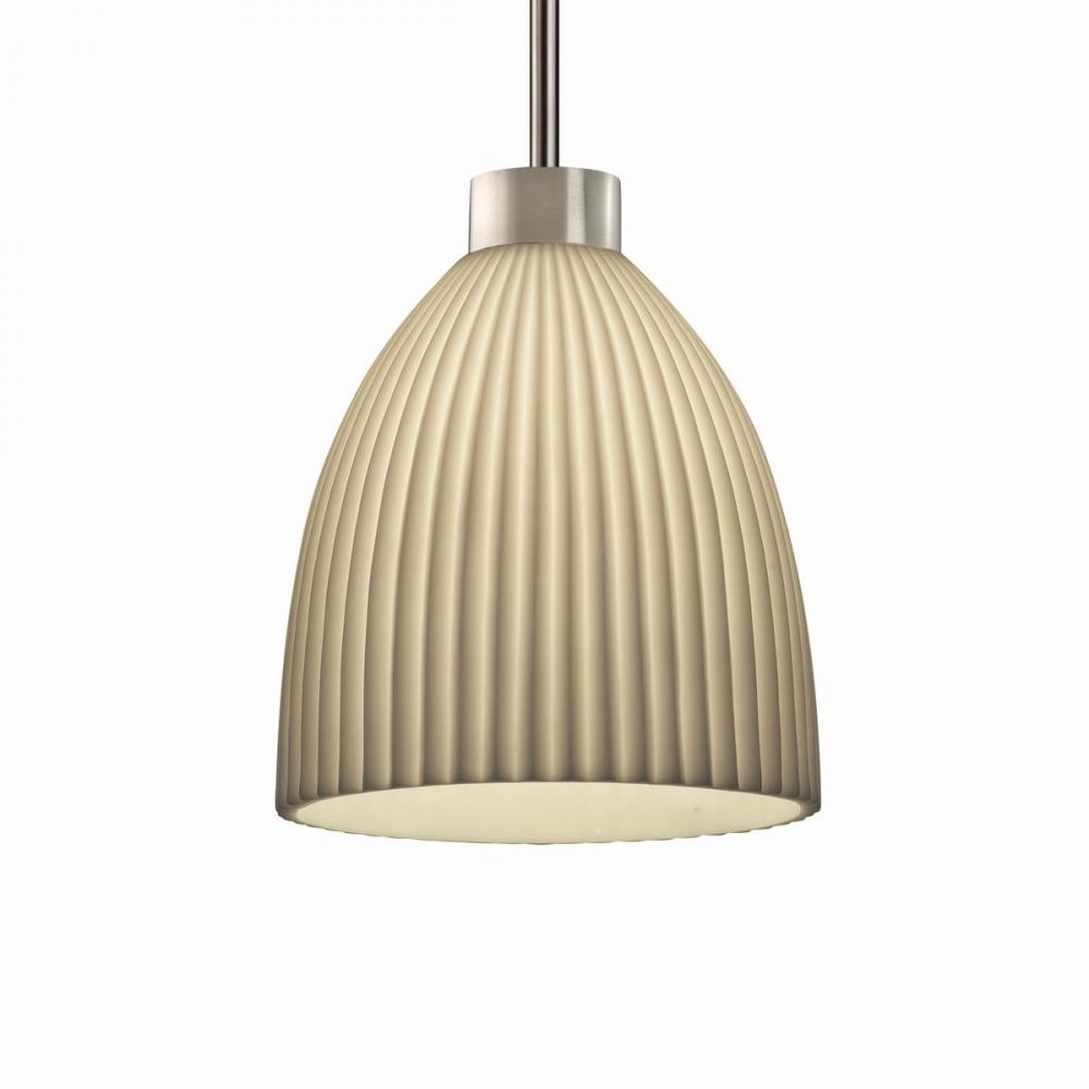 1-Light Large Tapered Cylinder Curved Pendant