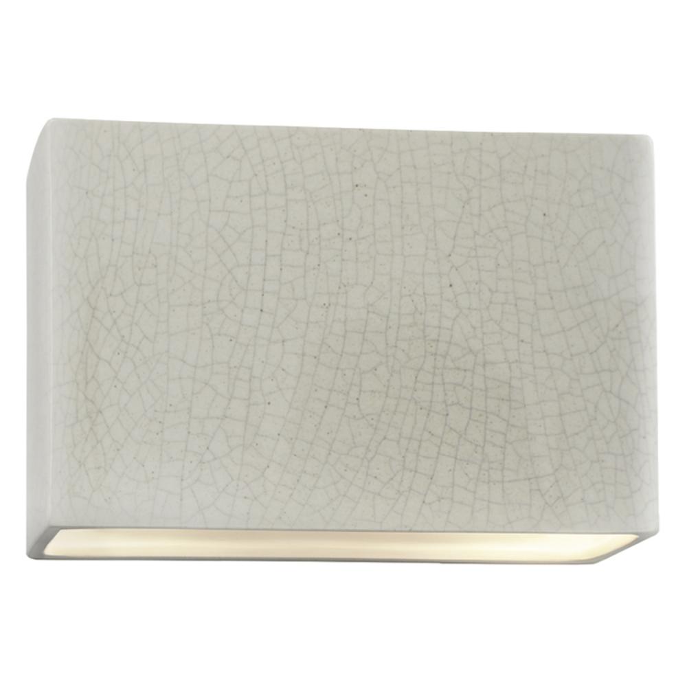 Small ADA Wide Rectangle LED Wall Sconce - Open Top & Bottom