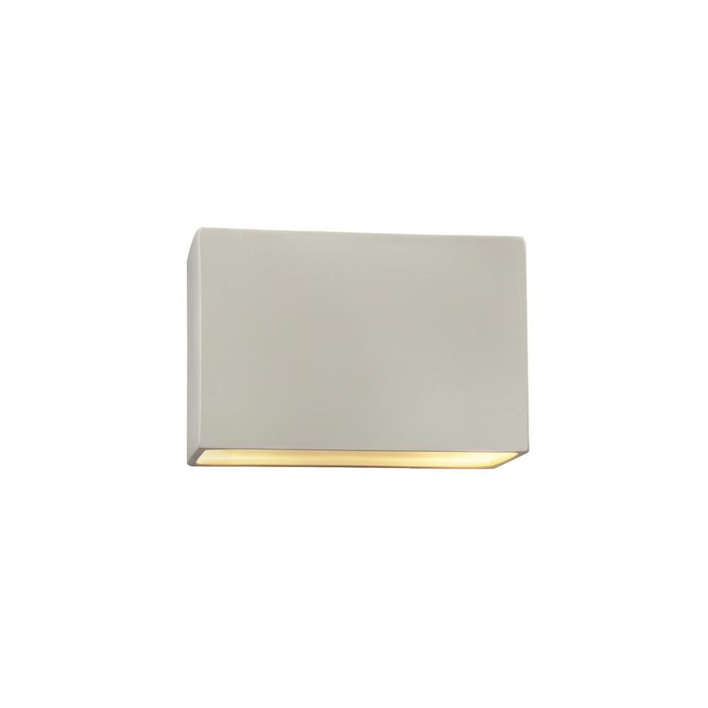 Small ADA Wide Rectangle LED Wall Sconce - Open Top & Bottom