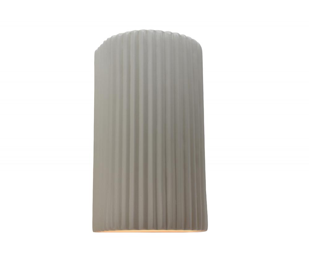 Large ADA LED Pleated Cylinder Wall Sconce