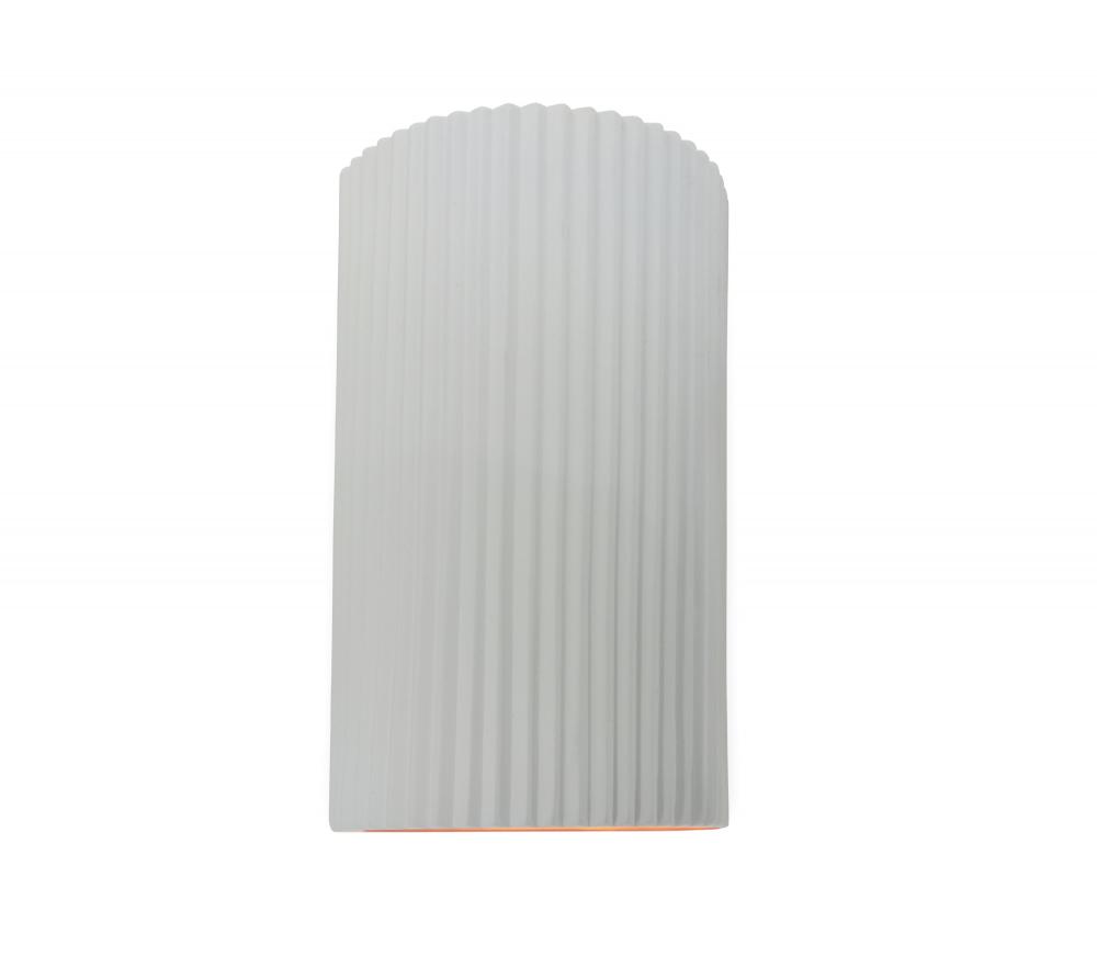 Large ADA LED Pleated Cylinder Wall Sconce