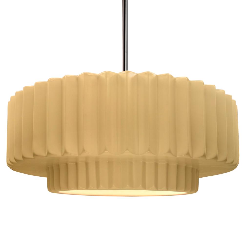 Large Tier Pleated 1-Light Pendant