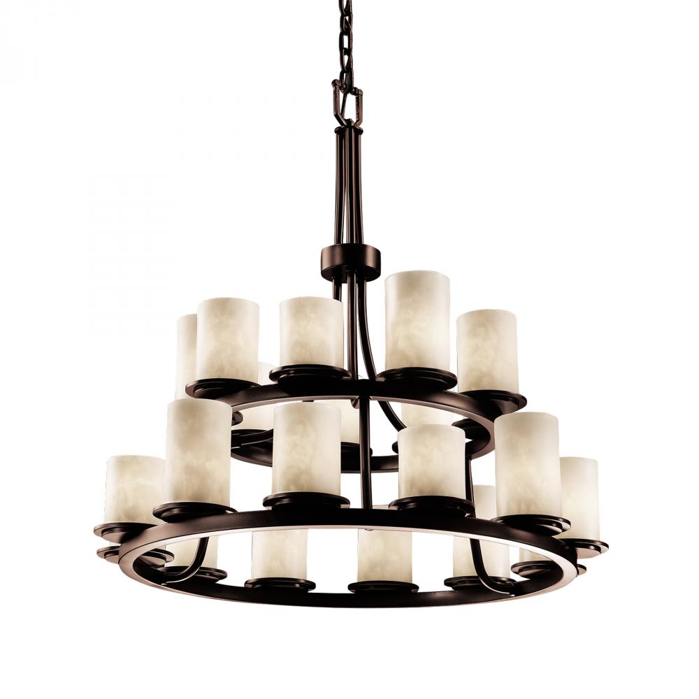 Dakota 21-Light 2-Tier Ring LED Chandelier