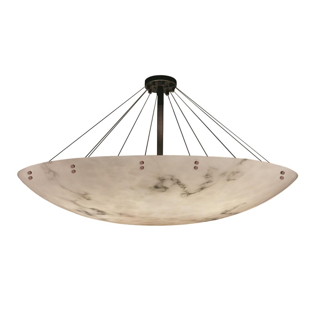 72&#34; LED Semi-Flush Bowl w/ Finials