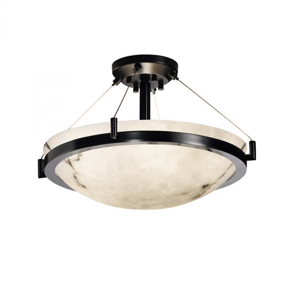 18&#34; LED Semi-Flush Bowl w/ Ring