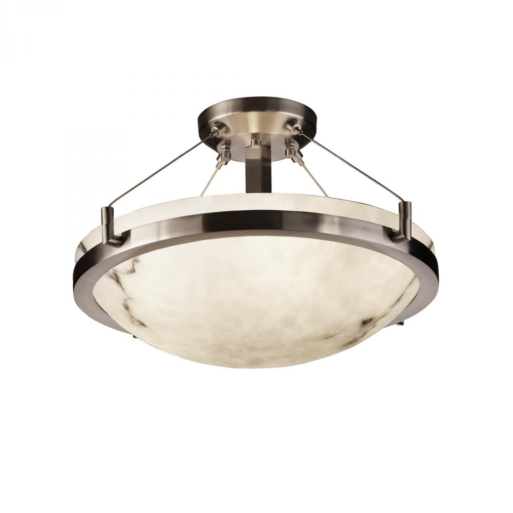 18&#34; LED Semi-Flush Bowl w/ Ring