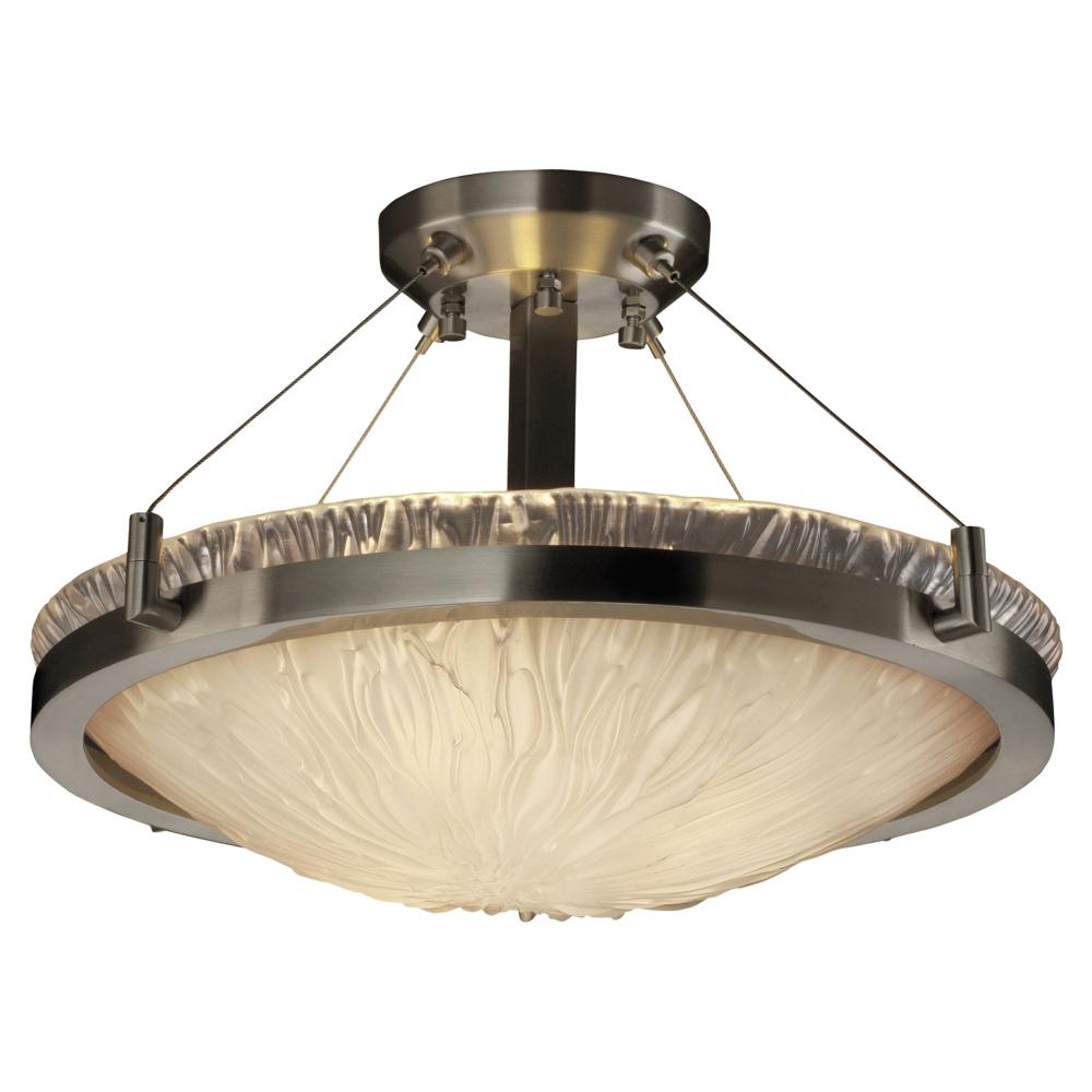 18&#34; LED Semi-Flush Bowl w/ Ring