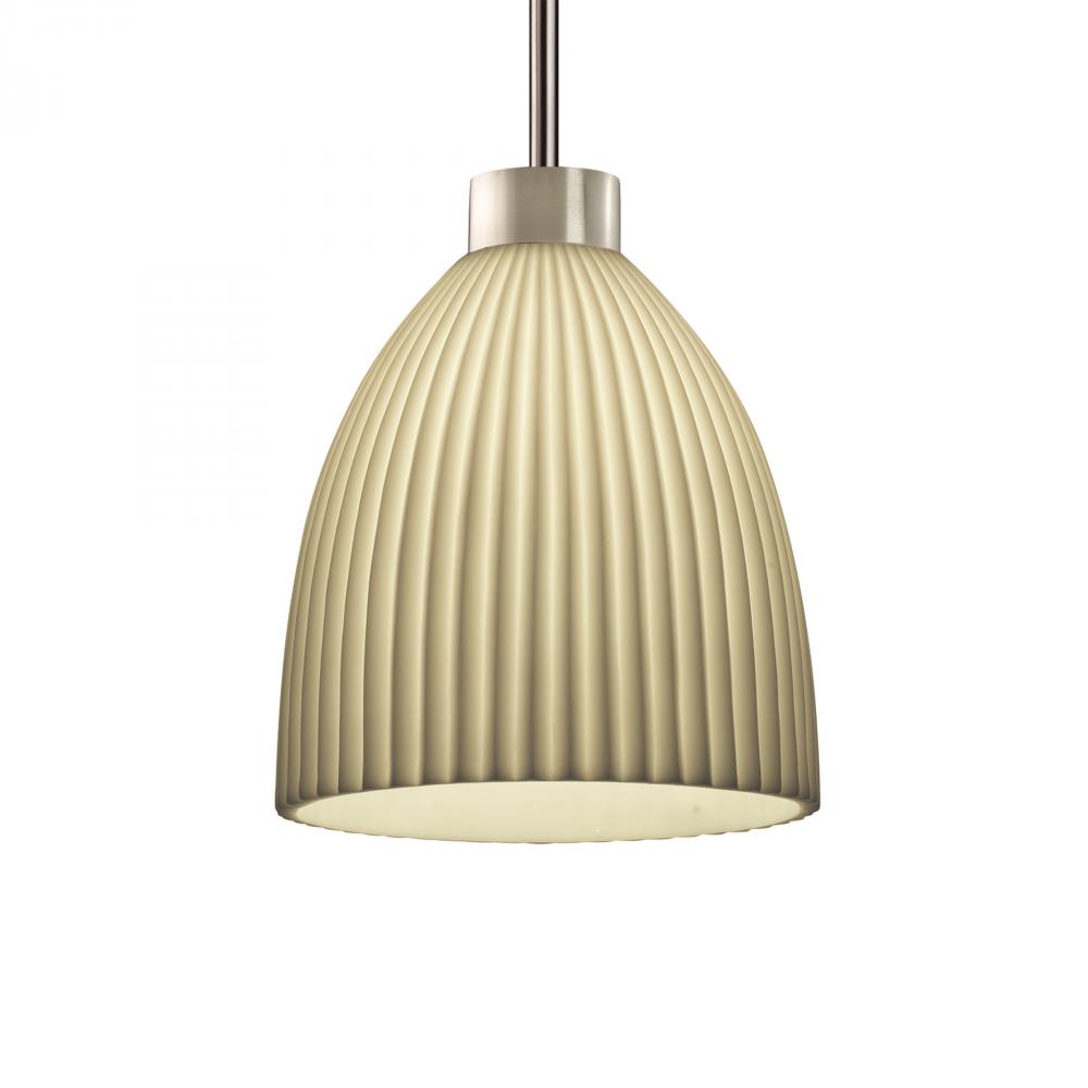 1-Light Large Tapered Cylinder Curved LED Pendant