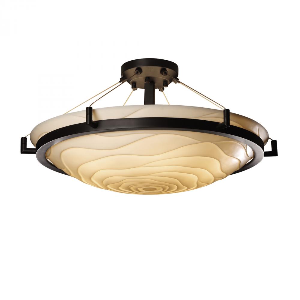 24&#34; LED Semi-Flush Bowl w/ Ring