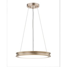 Justice Design Group FSN-4192-OPAL-BRSS - Bevel 16" LED Pendant