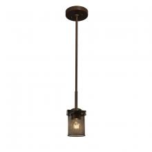 Justice Design Group MSH-8455-10-DBRZ - Atlas 1-Light Mini-Pendant