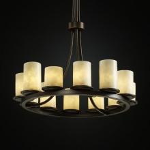 Justice Design Group CLD-8763-10-MBLK - Dakota 12-Light Ring Chandelier (Tall)