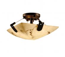 Justice Design Group FAL-9610-25-DBRZ-LED2-2000 - 14" LED Semi-Flush Bowl w/ U-Clips