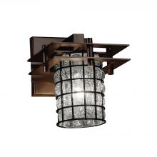 Justice Design Group WGL-8171-10-GRCB-DBRZ-LED1-700 - Metropolis 1-Light LED Wall Sconce (2 Flat Bars)