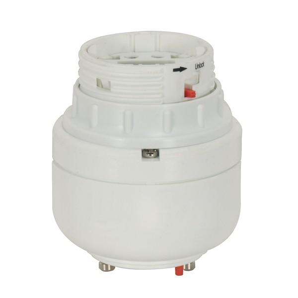 Phenolic Electronic Self-Ballasted CFL Lampholder; 120V, 60Hz, 0.34A; 42W G24q-4 And GX24q-4;