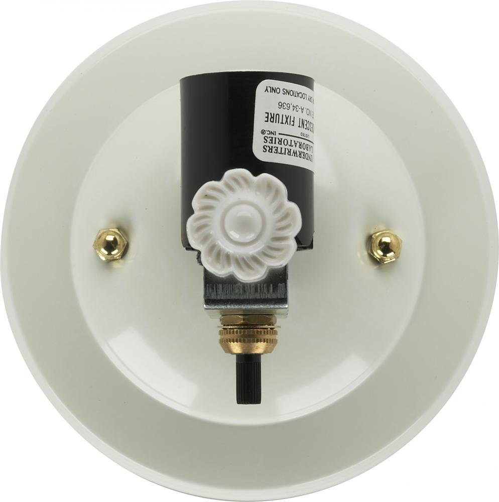 1-Light U-Channel Glass Holder With Bottom Turn Knob Switch For Use With 7&#34; U-Bend Glass;