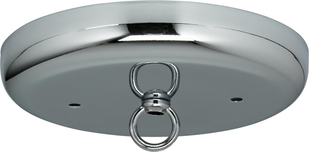 Contemporary Canopy Kit; Chrome Finish; 5&#34; Diameter; 7/16&#34; Center Hole; 2-8/32 Bar Holes;