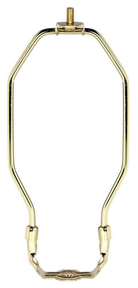 Heavy Duty Harp; Polished Brass Finish; 8&#34; Height; 1/8 IP Saddle; 1/4-27 Thread; 125 Carton