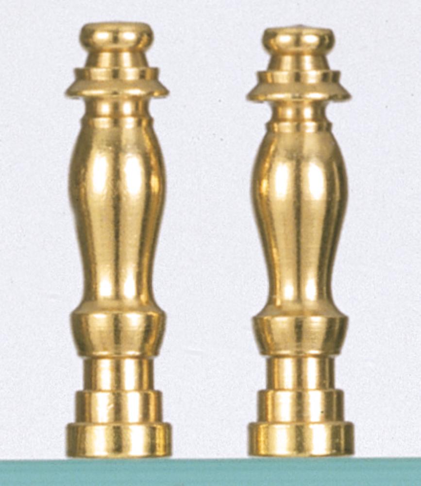 2 Finials; Brass Finish; 2&#34;