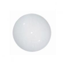Satco Products Inc. 50/506 - Shallow Diffuser Shade; 12 inch Diameter; 7/8 inch Height; Semi Bend Glass; White; Sunburst Pattern