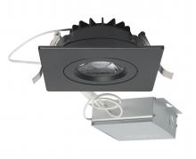 Satco Products Inc. S11622 - 12 watt LED Direct Wire Downlight; Gimbaled; 4 inch; 3000K; 120 volt; Dimmable; Square; Remote